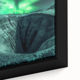 Framed close-up of a vibrant landscape canvas featuring intricate cave designs, showcasing earthy tones and textures, perfect for home décor and art enthusiasts.