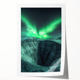 Rolled print showcasing a vibrant landscape with intricate cave formations, designed for art enthusiasts, packaged securely in a protective cardboard tube. Ideal for home decor.