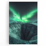 Stretched canvas artwork depicting a vibrant landscape with intricate cave formations, featuring earthy tones and textures, ideal for home decor or art enthusiasts.