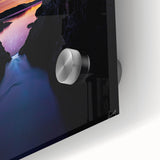 Vibrant close-up of an acrylic landscape artwork showcasing rugged cliffs in rich earthy tones, designed to enhance modern decor with its striking detail and depth.