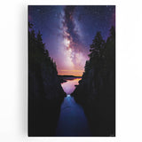 Vibrant stretched canvas art depicting dramatic cliffs and serene landscapes, showcasing rich colors and textures, ideal for enhancing any modern decor.