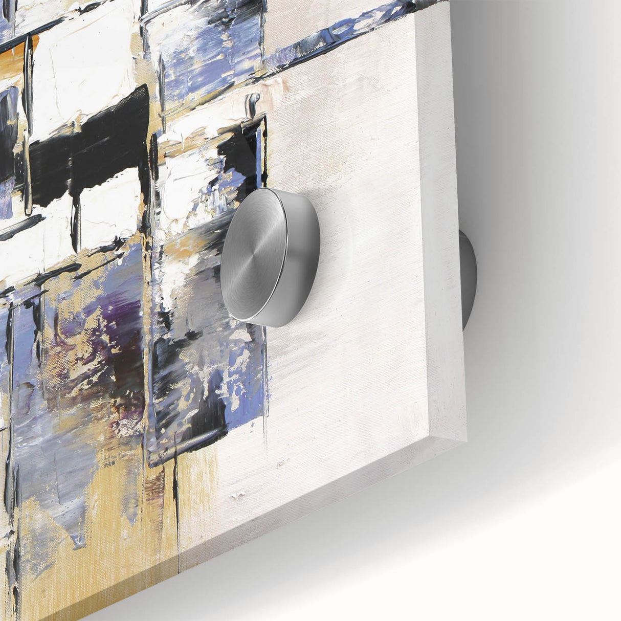 Modern Bedroom Wall Art – Abstract Framed Canvas Print in Blue