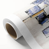 Modern Bedroom Wall Art – Abstract Framed Canvas Print in Blue