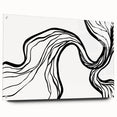Dining Room Wall Art - Abstract Black and White Flow Design