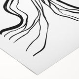 Dining Room Wall Art - Abstract Black and White Flow Design