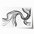Dining Room Wall Art - Abstract Black and White Flow Design
