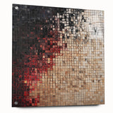Abstract Mosaic Living Room Wall Art – Modern Framed Canvas
