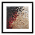 Abstract Mosaic Living Room Wall Art – Modern Framed Canvas
