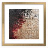 Abstract Mosaic Living Room Wall Art – Modern Framed Canvas