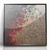 Abstract Mosaic Living Room Wall Art – Modern Framed Canvas