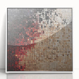 Abstract Mosaic Living Room Wall Art – Modern Framed Canvas