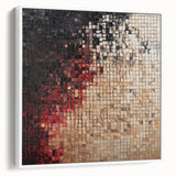 Abstract Mosaic Living Room Wall Art – Modern Framed Canvas