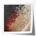 Abstract Mosaic Living Room Wall Art – Modern Framed Canvas