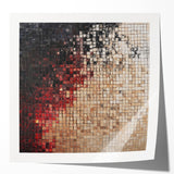 Abstract Mosaic Living Room Wall Art – Modern Framed Canvas