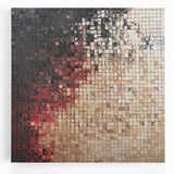 Abstract Mosaic Living Room Wall Art – Modern Framed Canvas