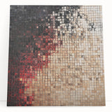 Abstract Mosaic Living Room Wall Art – Modern Framed Canvas