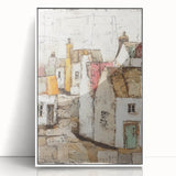 Framed abstract architecture wall art featuring a sleek white design, ideal for modern decor. The acrylic surface enhances visual depth, adding elegance to any room.