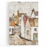 Abstract architecture wall art on stretched canvas showcasing geometric shapes and muted colors, perfect for modern home decor, enhancing artistic interiors.