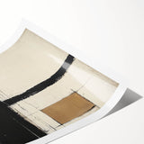 Abstract geometric rolled canvas print showcasing vibrant colors and intricate patterns, elegantly packaged in a protective cardboard tube for safe delivery. Ideal for modern home decor or art enthusiasts seeking unique wall art.