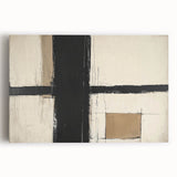 Abstract geometric stretched canvas art featuring vibrant colors and bold shapes, ideal for modern home decor, adding a contemporary touch to any space.