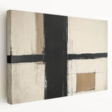 Abstract geometric stretched canvas art showcasing vibrant colors and unique shapes, perfect for modern home decor or office spaces, highlighting contemporary design elements.