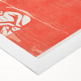 Bold Expressionist Poster - Red and White Brücke 1909 Canvas Print