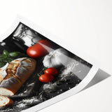 Extra large wall art featuring line art flowers in black and white on a rolled print, suitable for large living room decor.