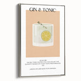 Landscape art painting on framed canvas featuring a colorful vintage poster design with black accents.