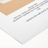 Art deco poster featuring a stylized cocktail glass in bold black and golden hues on a rolled canvas.