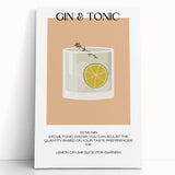 Large black and white stretched canvas depicting various food and drink items, ideal for kitchen wall art.