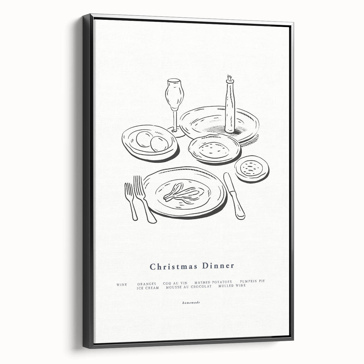 Christmas Dinner – Elegant Holiday Wall Decor