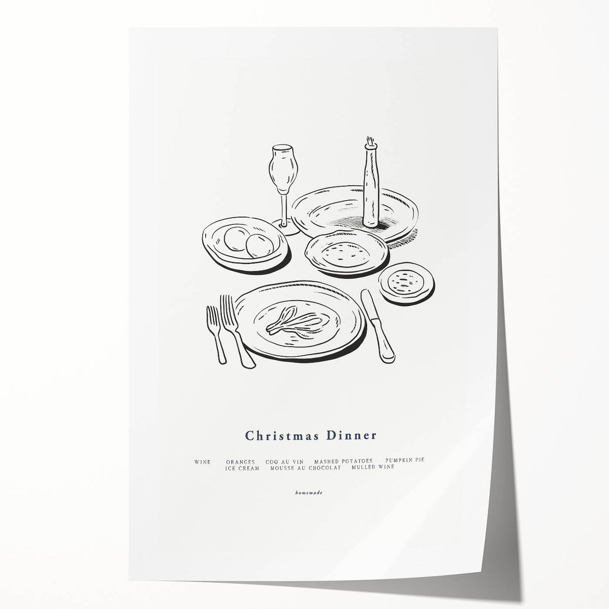 Christmas Dinner – Elegant Holiday Wall Decor