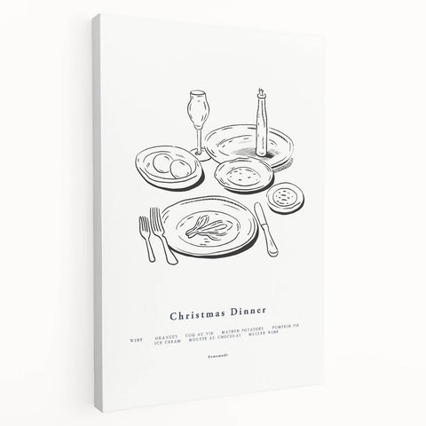 Christmas Dinner – Elegant Holiday Wall Decor