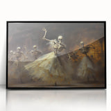 Halloween Canvas Art - Skeleton Ballerinas in a Gothic Dance