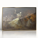 Halloween Canvas Art - Skeleton Ballerinas in a Gothic Dance