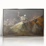 Halloween Canvas Art - Skeleton Ballerinas in a Gothic Dance