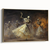 Halloween Canvas Art - Skeleton Ballerinas in a Gothic Dance