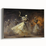 Halloween Canvas Art - Skeleton Ballerinas in a Gothic Dance