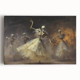 Halloween Canvas Art - Skeleton Ballerinas in a Gothic Dance