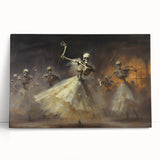 Halloween Canvas Art - Skeleton Ballerinas in a Gothic Dance