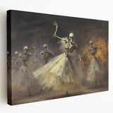 Halloween Canvas Art - Skeleton Ballerinas in a Gothic Dance
