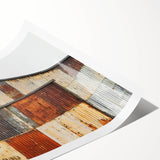 Landscape barn rolled print showcasing rustic charm with vibrant colors and intricate details, elegantly packaged in a sturdy cardboard tube for safe delivery.