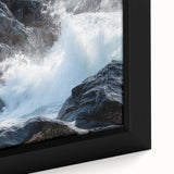 Framed canvas print showcasing a vibrant landscape of canyons, highlighting intricate textures and earthy tones, ideal for enhancing home decor.