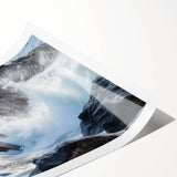 Landscape print showcasing vibrant canyons with rich earthy tones, rolled for shipping in protective packaging, ideal for home decor or art enthusiasts.