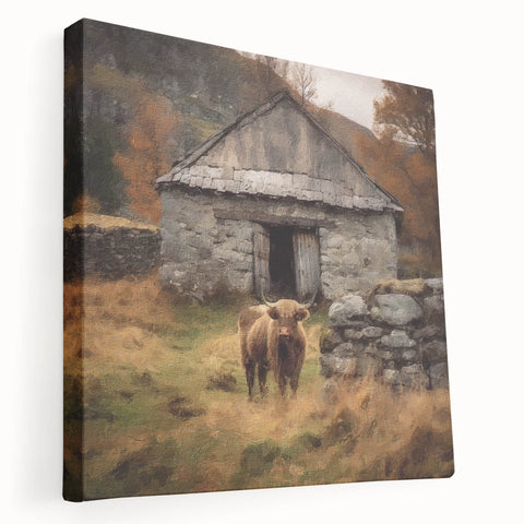 Landscape wall art canvas depicting a serene countryside scene with rolling hills, vibrant green fields, and a clear blue sky, showcasing nature's tranquility.