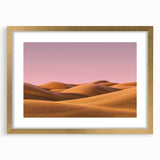 Elegant gold-framed landscape artwork showcasing a serene countryside scene, featuring vibrant greens and soft blues, perfect for home decor enhancement.