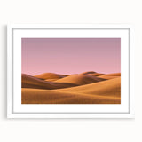 Framed landscape artwork showcasing a serene countryside scene, featuring lush greenery and a soft blue sky, presented in a white mat and frame for a polished look. Perfect for enhancing home decor with a touch of nature.