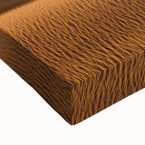 Close-up of a stretched canvas artwork depicting a serene countryside landscape, showcasing vibrant greens and golden fields under a blue sky, ideal for home decor.