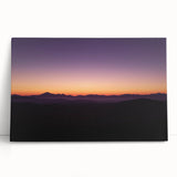 Desert landscape canvas art featuring vibrant hues of orange and yellow, depicting a serene sunset over rolling dunes, ideal for modern home decor.