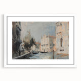 Framed landscape artwork with a white mat, showcasing vibrant colors and intricate details, perfect for home decor or office spaces, enhancing aesthetic appeal.